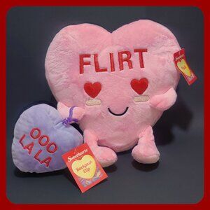 Valentine's Day Sweethearts FLIRT Plush & OOO LA LA Backpack Clip by Dan Dee